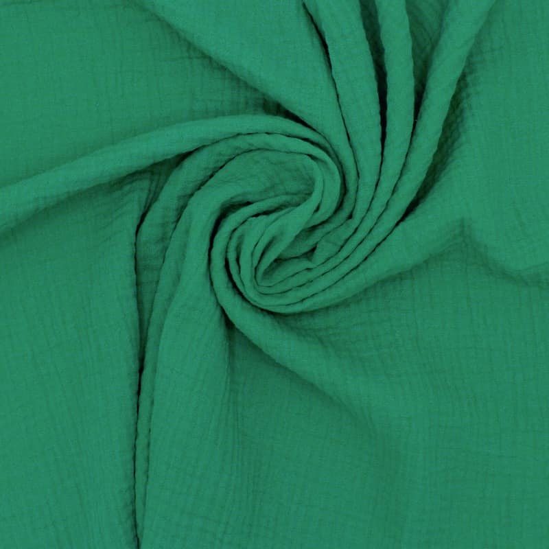 Double gauze fabric - plain green