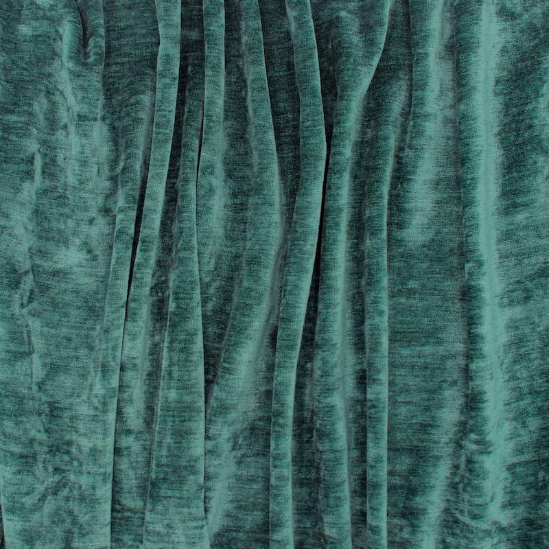 Upholstery fabric in velvet - teal 