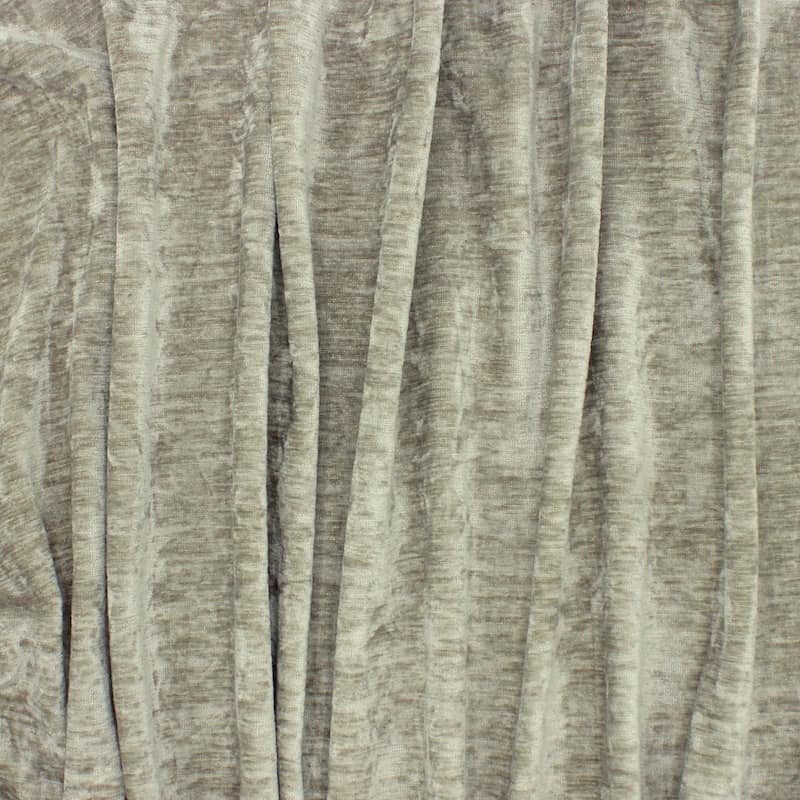 Upholstery fabric in velvet - taupe