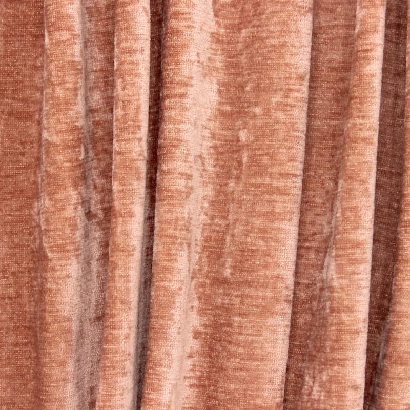 Upholstery fabric in velvet - salmon-colored