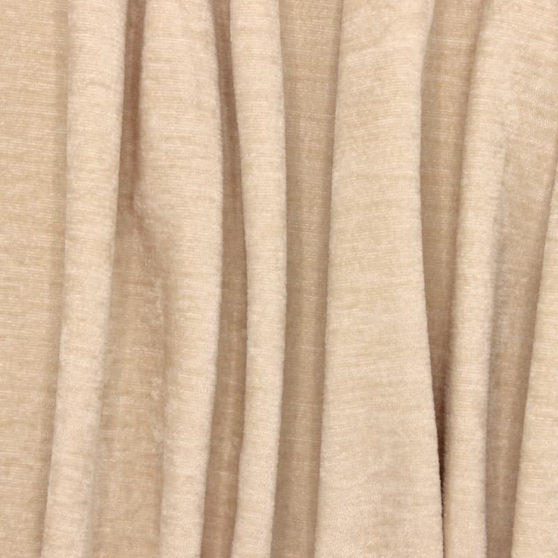 Upholstery fabric in velvet - natural 