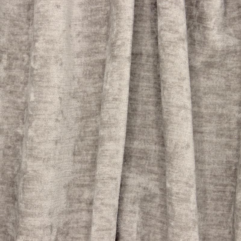 Upholstery fabric in velvet - pearl grey