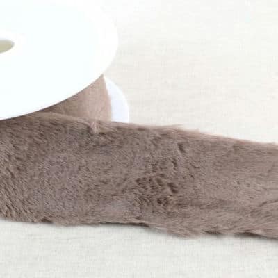Lint in acrylische bont (8cm) - taupe