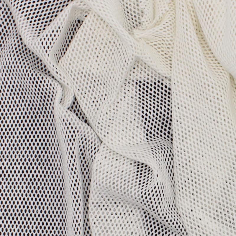 Mesh lining sportwear fabric - white