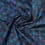 Katoen popeline met Edelweiss - zwart / blauw 