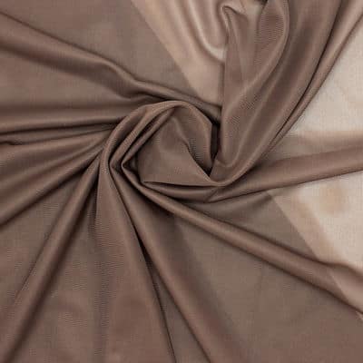 Doublure maille polyester - marron