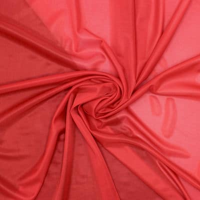 Doublure maille polyester - rouge