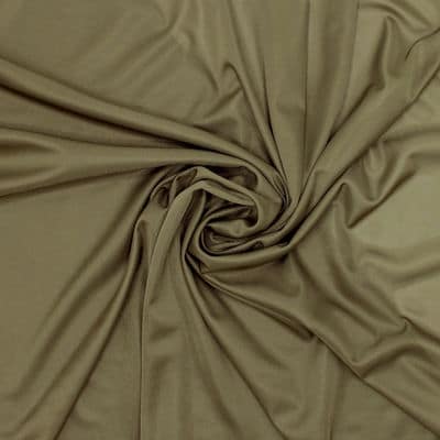 Knit lining fabric in polyester - khaki