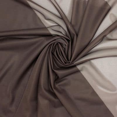 Doublure maille polyester - chocolat