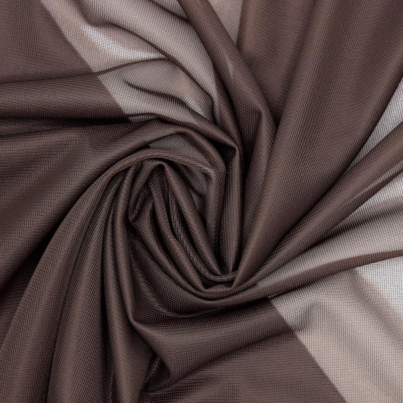 Doublure maille polyester - chocolat