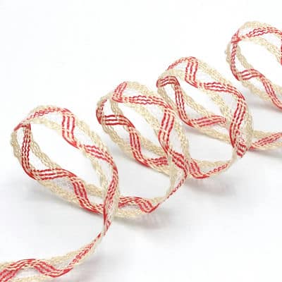 Fantasy ribbon in fish net - red
