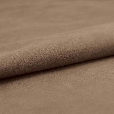 Microfibre fabric imitating suede - brown