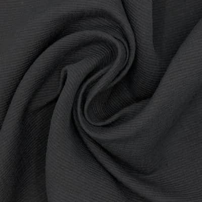 Tissu Reps coton et viscose - noir