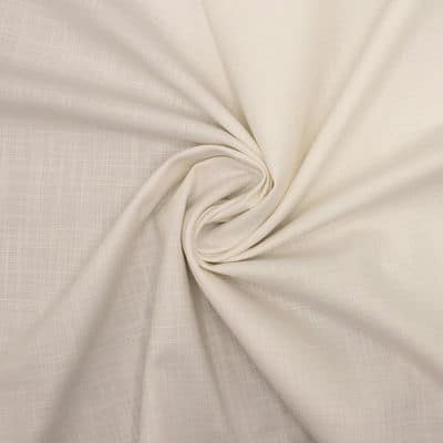 Tissu coton extensible - blanc cassé