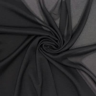 Extensible silk veil - black 