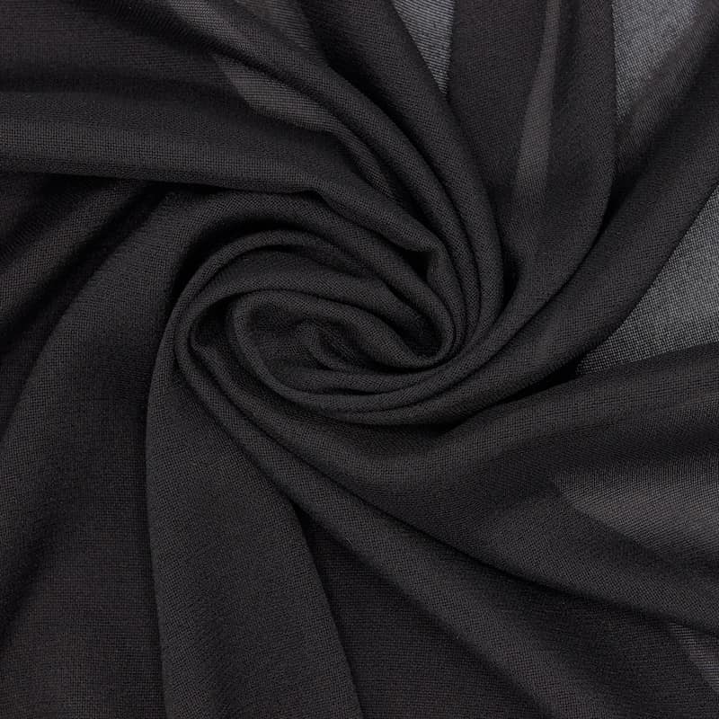 Extensible silk veil - black 