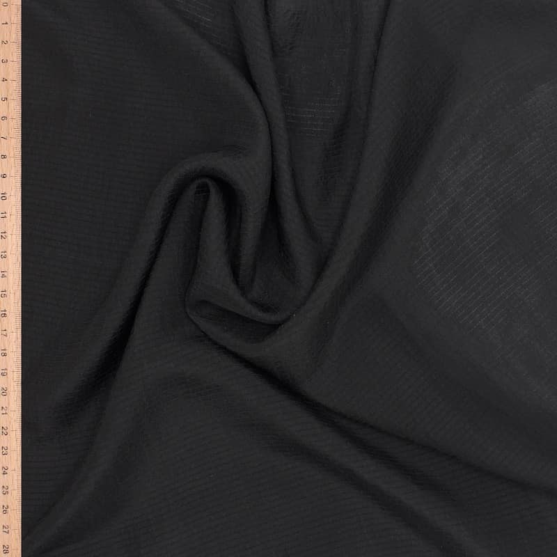 Veil fabric 100% silk - black 