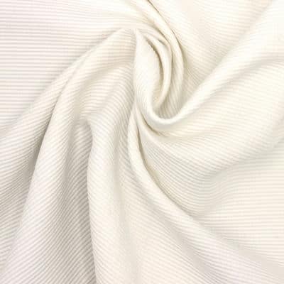 Tissu Reps coton et viscose - blanc