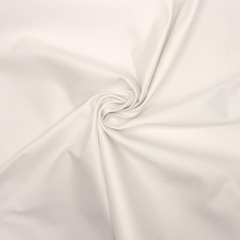 Tissu satin de coton lourd - blanc