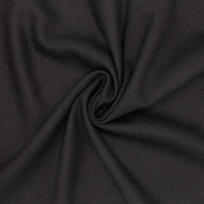 Tissu jacquard lourd - noir