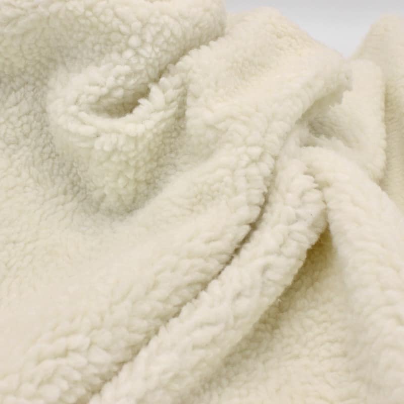 Fabric with aspect of sheep fur - ecru