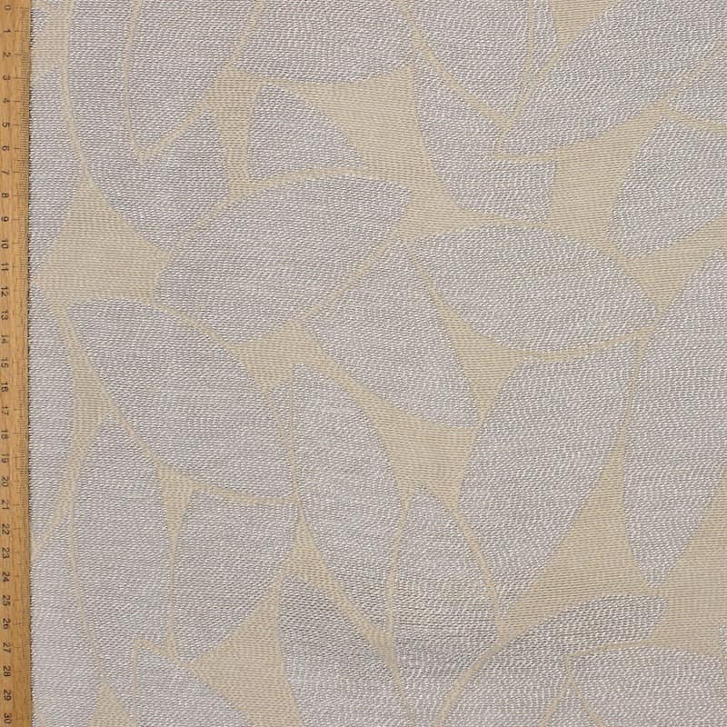 Fabric in viscose and polyester rice grains - beige