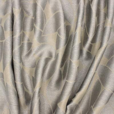 Fabric in viscose and polyester rice grains - beige