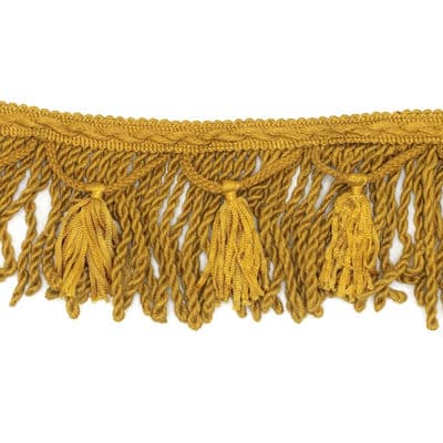 Viscose fringes with tassels - gold