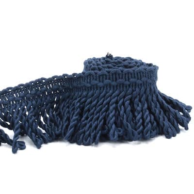 Viscose fringes - navy blue