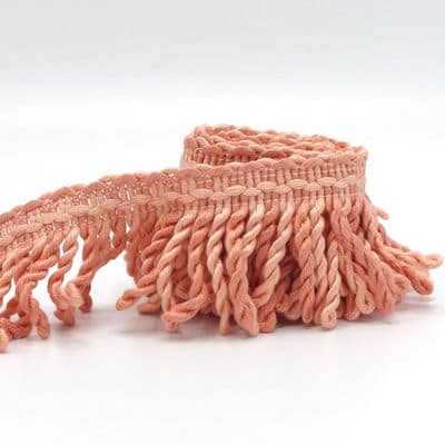 Viscose and cotton fringes - pink
