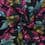 Knit fabric printed with foliage - multicolored