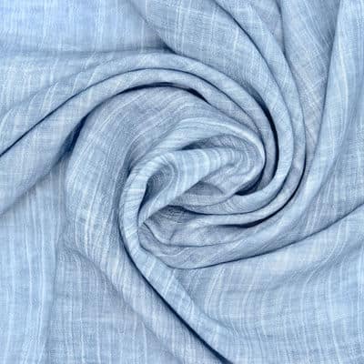 Tissu voile effet tie and dye bleu