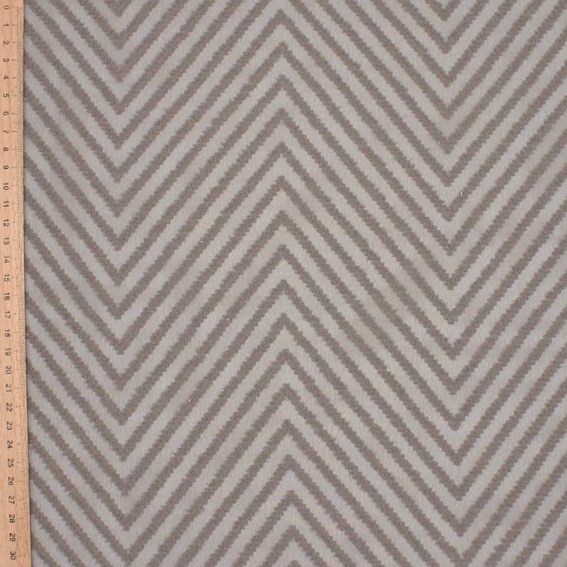 Jacquard veil 100% polyester with patterns - beige 