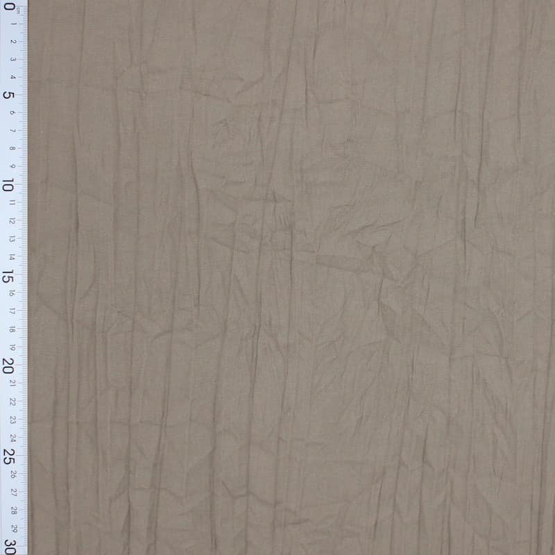 Fabric with crumpled aspect - beige