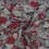 Printed knit fabric with flowers - grey