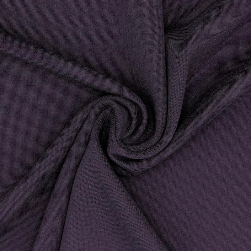 Extensible fabric in viscose and polyester - eggplant-color