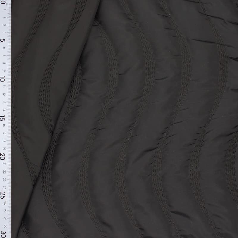 Double-sided quilted fabric - black