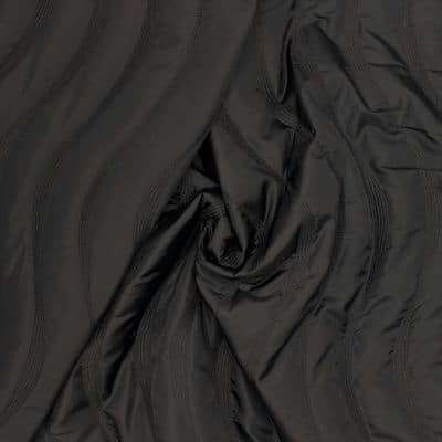 Double-sided quilted fabric - black