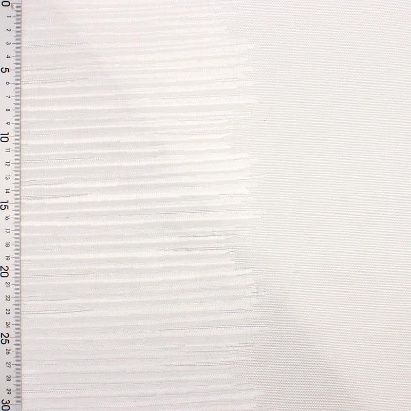 Tissu jacquard graphique - blanc