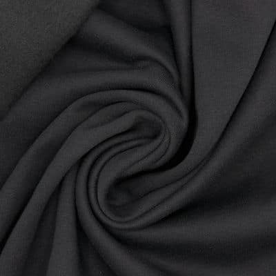 Duffled sweatshirt fabric - black