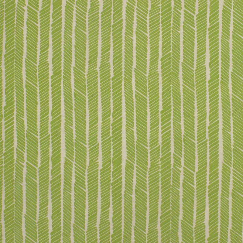 Poplin cotton with graphic prints - green and beige