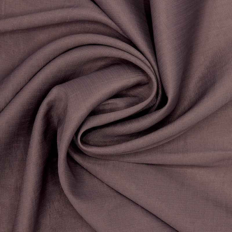 Grey purple viscose and polyamide satin fabric