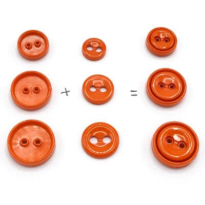 Double resin button - oranje 