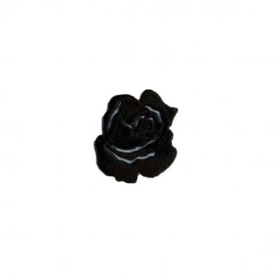 Opstrijkbare zwarte roos