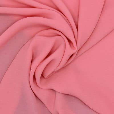 Tissu crêpe polyester - rose