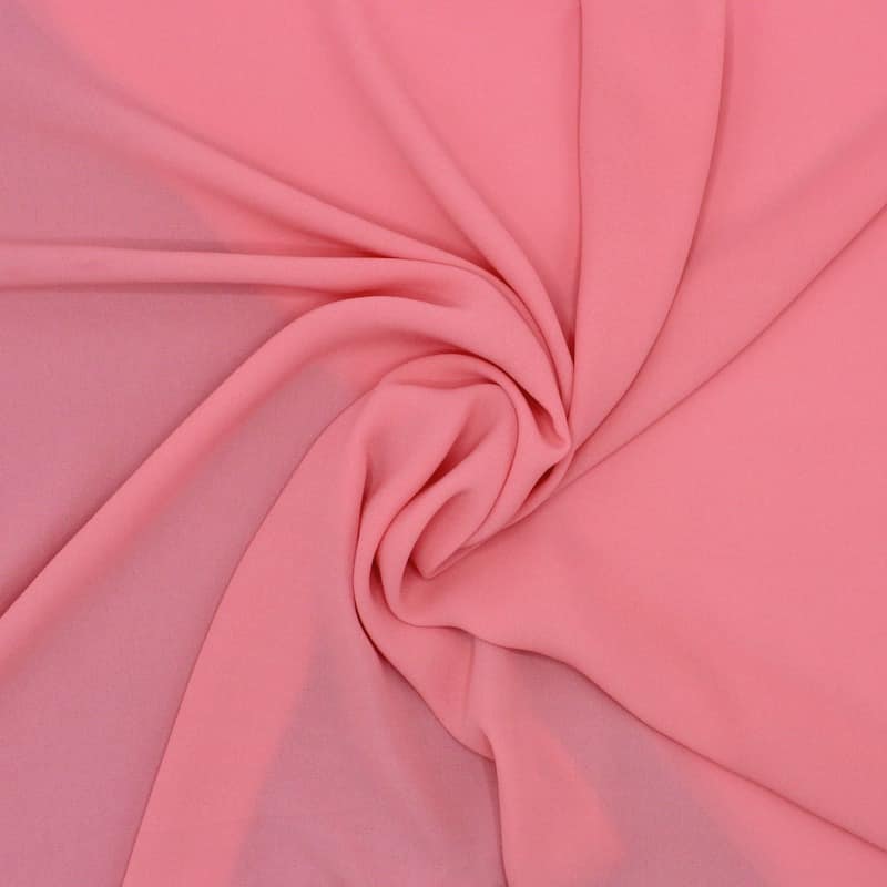 Tissu crêpe polyester - rose