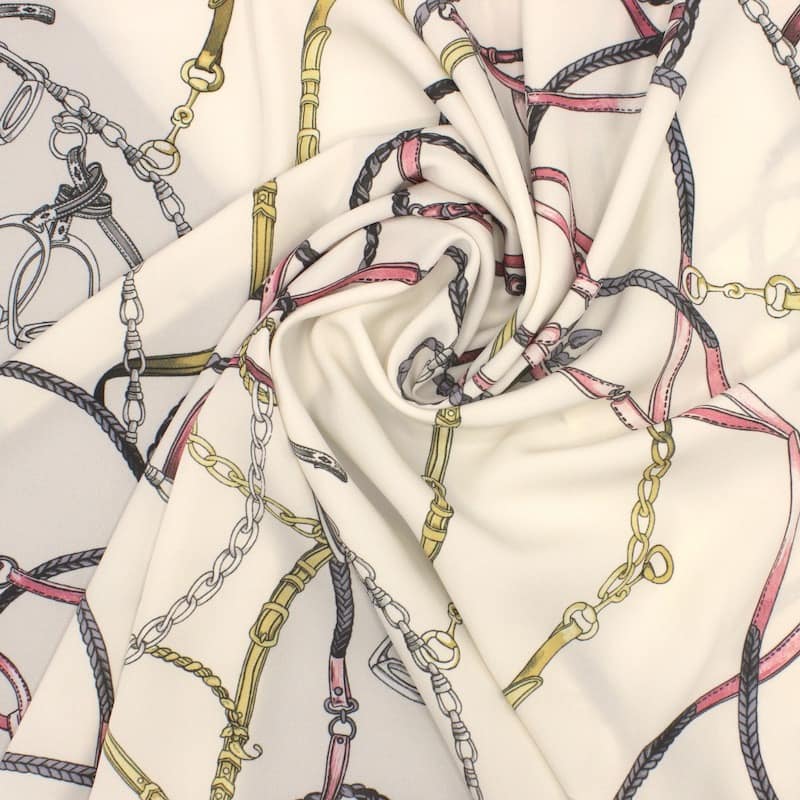 Polyester fabric with stirrup - vanilla 