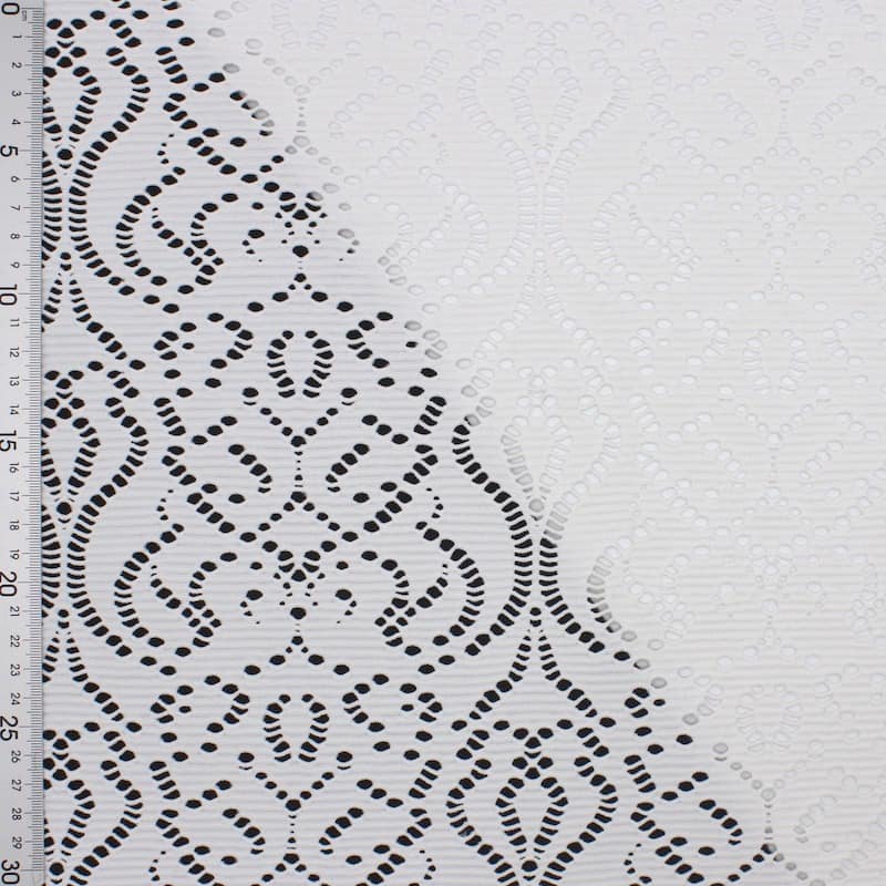 Perforated extensible fabric - white 