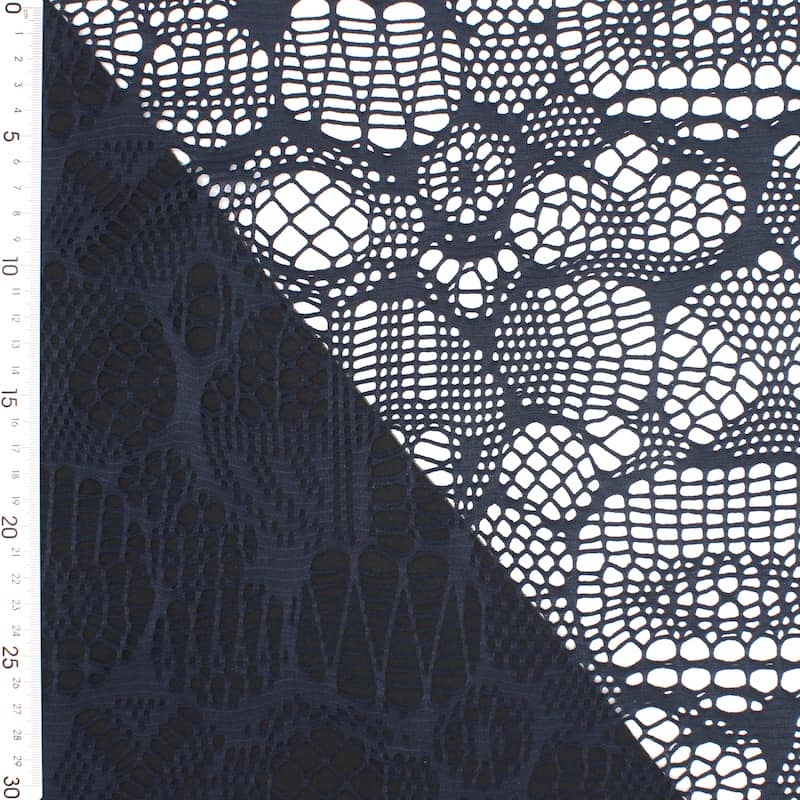 Extensible perforated fabric - black 