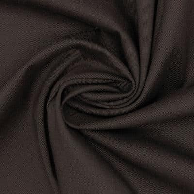 Extensible twill fabric - plain brown 
